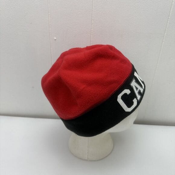 Columbia Beanie Hat Winter Cap Red Black Nebraska Canada Reversible Outdoors - Picture 12 of 16